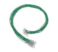 QUARKZMAN 20Pcs Cordon Ciré pour Collier en Vrac Vert 1,5mm Dia 24" Corde à Collier avec Fermoir à Chaîne pour Pendentifs, Bracelets, Fournitures de Fabrication de Bijoux, Accessoires