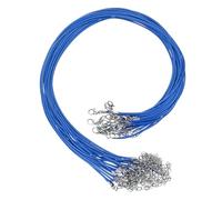 QUARKZMAN 20Pcs Cordon de Collier Ciré en Vrac Bleu 1,5mm Dia 18" Corde de Collier avec Fermoir à Chaîne pour Pendentifs, Bracelets, Fournitures de Fabrication de Bijoux, Accessoires