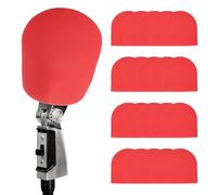QUARKZMAN 20Pcs Couverture En Mousse Pour Microphone, Couvertures De Microphone En Mousse Classique Retro Microphone Dynamique Vocal Ecran Anti-Vent Pour KTV, Salle D'Enregistrement,