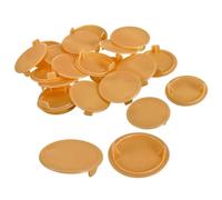QUARKZMAN 20Pcs Couvre-Trous de Charnière, 35mm(1 3/8") de Diamètre en Plastique Couvercle de Trou Dissimulé, Capuchons Ronds de Type Affleurant pour Armoire à Meubles, Orange