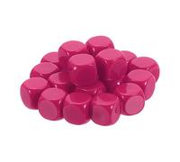 QUARKZMAN 20Pcs Dés À Six Faces Lisses Et Arrondis 16mm/0.6inch Cubes en Acrylique avec Surface Polie pour Jeux De Société DIY Artisanat Comptage Enseignement, Rose Violet