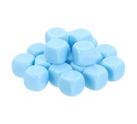 QUARKZMAN 20Pcs Dés À Six Faces Lisses Et Arrondis 16mm/0.6inch cubique en Acrylique avec Surface Polie pour Jeux De Société DIY Artisanat Comptage Enseignement, Bleu Clair