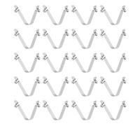 QUARKZMAN 20Pcs Double Button Kayak Paddle Snap Spring Clip 6x9x48mm 65Mn Spring Steel V-Shaped Hollow Lift Telescopic Locking Tube Pole Clips pour Tent Umbrella Camping