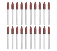 QUARKZMAN 20Pcs Embouts de Polissage en Caoutchouc 4 mm 5/32 Pouce Rouge | Embouts de Polissage Rotatifs avec Tête Conique Montée, Queue de 3 mm 1/8 Pouce, pour Le Métal