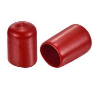 QUARKZMAN 20pcs Embouts en Caoutchouc, 14 mm ID Vis Filetage Protecteur en PVC pour Vis Embouts de Protection Flexible pour Tube Métallique, Câbles, Fils, Écrou et Cache Boulon, Bordeaux