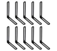 QUARKZMAN 20Pcs Équerres En L, 6.5"x4.72"x0.94" Équerres D'angle Équerres Pour Étagères Pour Meubles En Bois (165x120x24mm, Noir)