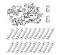 QUARKZMAN 20pcs Fusible Céramique 10A 250V À Retardement, Fusibles Cartouche 10Amp 6x30mm Avec 40pcs Pinces