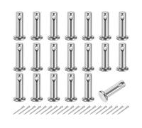 QUARKZMAN 20Pcs Goupilles À Chapeau Plat M5x16mm, 304 Acier Inoxydable À Trou Unique Avec Goupilles Fendues Pour Verrou De Remorque Réparation Mécanique Installation De Meubles