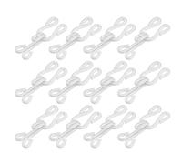 QUARKZMAN 20pcs Laiton Couture crochues et Yeux Fermeture, 38mm Couvert Invisible Couture Accessoires pour Soutien-gorge Jupe Vêtements Réparation Pantalons DIY Artisanat, Blanc
