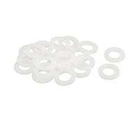 QUARKZMAN 20Pcs M14 Rondelles Plates en Nylon 14mm ID 27mm OD 2.5mm Épaisseur Rondelle Plate Joints Toriques en Plastique pour Fixation d'Étanchéité Entretoise d'Étanchéité, Blanc