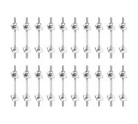 QUARKZMAN 20Pcs M3x60mm 304 Acier Inoxydable Double Extremite Tige Filetee Vis Boulon Avec Ecrous, Rondelles Carrees Plates & Rondelles Ressort Pour House Maintenance, Ton Argent