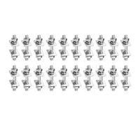 QUARKZMAN 20Pcs M4x30mm 304 Stainless Steel Double End Threaded Stud Screw Bolt With Nuts, Square Flat Washers & Spring Washers Pour House Maintenance, Silver Tone