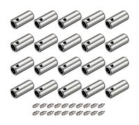 QUARKZMAN 20pcs Métal Lacet Pointes, 4.5mm Vis Lacets Pointe Métal Cordons Fin Remplacement pour Baskets Vêtements DIY Réparation, Argent