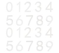QUARKZMAN 20Pcs Numéros Boîte Aux Lettres Autoadhésifs 4" Numéros 0-9 Blanc | Autocollants D'Adresse Porte Acrylique, Effet 3D Surélevé, Pour Résidence Appartement Boîte Aux Lettres