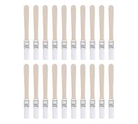 QUARKZMAN 20Pcs Pinceaux de Peinture 0,5" Pinceau Plat en Nylon pour Peinture Murale avec Poils Doux Et Manche en Bois pour Peinture DIY, Peintures Latex, Meubles, Armoires, Clôtures, Blanc