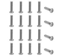 QUARKZMAN 20Pcs Pocket Clip Screws T6 Torx Head 2-56UCN 9.2mm Longueur De Filet Fixations De Couteau Pliant Pivots En Acier Inoxydable Électrodéposés Vis Pour Fixation De Lame, Blanc