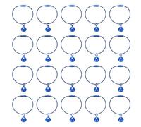 QUARKZMAN 20Pcs Porte-Clés Fil 1.6mm 2.6Inch Câble Anneau De leu | Avec Clochette, Boucles De Clé Métal, Charmes Pendatifs, Pour Clés Étiquettes De Bagage Artisanat DIY