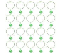 QUARKZMAN 20Pcs Porte-Clés Fil 1.6mm 2.8Inch Pour Keys Luggage Tags Green | Câble Anneau De vec Clochette, Boucles De Clé Métal Charm Pendentif, Crafts DIY