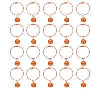 QUARKZMAN 20Pcs Porte-Clés Fil 1.6mm 2.8Inch Pour Keys Luggage Tags Orange | Câble Anneau De vec Clochette, Boucles De Clé Métal Charm Pendentif, Crafts DIY