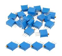 QUARKZMAN 20Pcs Potentiometre Ajustable Multitour 100K Ohm, 3296W Resistance Variable De Haute Precision Ajustable Par Le Haut Pour Reglage De Circuit Precision, Projets Electroniques DIY