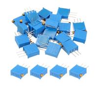 QUARKZMAN 20Pcs Potentiometre Ajustable Multitour 1K Ohm, 3296X Resistance Variable Ajustable Par Le Cote Potentiometre Haute Exactitude Pour Ajustement De Circuit Precision.