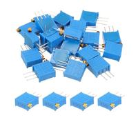 QUARKZMAN 20Pcs Potentiometre Ajustable Multitour 5K Ohm, 3296X Ajustement Lateral Resistance Variable Haute Exactitude Pour Reglage De Circuit De Precision, Projets Electroniques DIY