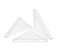 QUARKZMAN 20Pcs Protecteurs d'angle en plastique 4x50mm Forme d'angle droit Coussin de protection d'angle pour la protection des coins en verre, miroir, carrelage, blanc