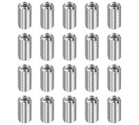 QUARKZMAN 20pcs Raccord De Réparation De Filetage M8 x 1.25 Mâle Vers M6 x 1 Femelle Filetage 15mm De Longueur Réducteurs Filetés En Acier Inoxydable Douilles Auto-Taraudeuses Métriques
