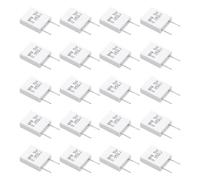 QUARKZMAN 20Pcs Résistances Céramiques 5W 0.05 Ohm Tolérance 5% Blanc | Résistance Bobinée Non Inductive Ciment Puissance, Fil De Connexion Fixe, Flamme Chaleur Humidité
