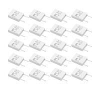 QUARKZMAN 20Pcs Résistances Céramiques 5W 0.47 Ohm 5% Tolérance Résistance Puissance Filaire Non Inductive Ciment, Fil Fixe Flamme Chaleur Humidité Pour Circuit, Blanc