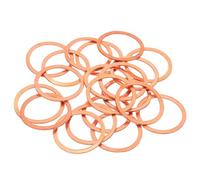 QUARKZMAN 20Pcs Rondelles Plates Cuivre M33, 33x40x1.5mm Rondelle Plate Cuivre Amelioree Joint D'Etancheite Metrique Ecrasable Pour Raccords Hydrauliques Vis Boulon Ecrou Reparation