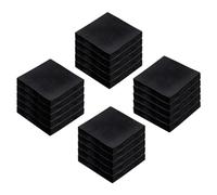 QUARKZMAN 20Pcs Tampons en Caoutchouc Anti-Vibrations Durs, 50mm Carré Tapis d'Isolation des Vibrations, 10mm Épaisseur Blocs en Caoutchouc Antidérapants, Anti-Dérapant Anti-Bruit pour HVAC