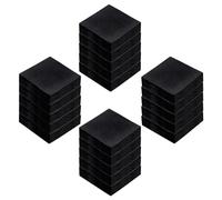 QUARKZMAN 20Pcs Tampons en Caoutchouc Anti-Vibrations Durs, 50mm Carré Tapis d'Isolation des Vibrations, Blocs en Caoutchouc Antidérapants de 15mm d'Épaisseur, Anti-Dérapant pour HVAC