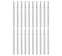 QUARKZMAN 20Pcs Tête de Meulage Diamantée de 1,5 mm de Diamètre, Tige de 3/32", pour Outil Rotatif de Sculpture, Polissage, Gravure de Jade, Bijoux, Pierre, Céramique