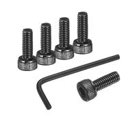 QUARKZMAN 20Pcs Vis à Tête Hexagonale Creuse, M3x8mm 304 Acier Inoxydable Vis à Tête Hexagonale Avec Clé Allen, Filetage Complet, Noir