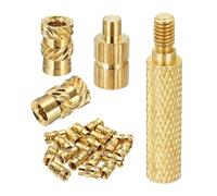 QUARKZMAN 20Set M4 Inserts Filetées À Chaud Avec Embout De Soudure, 6mm OD, 9mm Hauteur, Écrous En Laiton Filetés Moletés Pour Composant D'Impression 3D Pièce En Plastique