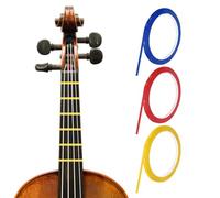 QUARKZMAN 216 Ft 3 Rouleaux Rubans Pour Manche De Violin 3mm Adhésif PET Guide Pour Doigts De Violoncelle Autocollant Ruban Pour Manche Pour Divers Instruments(Rouge, Jaune, Bleu)