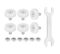 QUARKZMAN 22 mm Roulettes de tiroir Cabinet Positionnement Coulissant avec Vis Clé pour Tiroirs de Dossiers de Fichiers Pièces de Rechange DIY Blanc, 6 Pièces