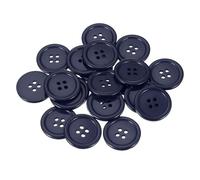 QUARKZMAN 22 Pcs Bouton En Résine Bleu Marine 1 Pouce (25mm) Bouton Rond | À 4 Trou, Petit Plat, Pour DIY Couture Création De Vêtements Décoration Artisanale