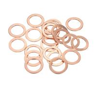 QUARKZMAN 22 Pcs Rondelles Plates en Cuivre Améliorées 20x28x1,5mm Métrique | Rondelles d'Étanchéité pour Raccords Hydrauliques, Vis, Boulons et Écrous, Réparation Électronique