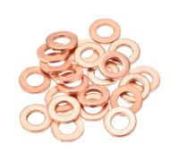 QUARKZMAN 22 Pièces de rondelles plates en cuivre, rondelles d'étanchéité métriques plates en cuivre améliorées, 6x12x1.5mm, pour raccords hydrauliques, vis, boulons, réparation électronique