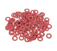 QUARKZMAN 220 Pcs Rondelles Plates M5 en Fibre, Rondelles D'Isolation Plate 5mm ID 10mm OD 0.5mm Épaisseur Joints en Papier d'Acier Rouge pour Serrage Plomberie Réparation Générale Machines