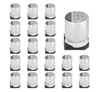 QUARKZMAN 220uF 25V Condensateurs Électrolytiques En Aluminium, Dispositif À Montage En Surface À Faible Impédance Condensateur Électrolytique Pour TV Ordinateur Projets, 8x10.5mm, 20pcs