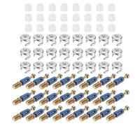 QUARKZMAN 24 Ensembles Cam Serrures pour Meubles, 32mm Cam Serrure Écrou et Vis, 3 en 1 Meubles Connexion Fixations avec Cheville Excentrique Roues Pré-Insérés Écrous, Bleu