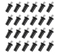 QUARKZMAN 24 pcs 7,5 mm Armoire Porte Réparation Broches Ressort Fer Noir | Plastique Amortisseur Remplacement Broches, Axe Chargé Broches, Meuble Porte Panneau Connecteur pour Volet Cuisine