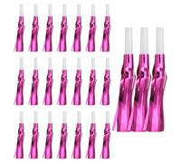 QUARKZMAN 24 Pcs Créateurs De Bruit À Franges, Créateurs De Bruit Métalliques pour Fêtes pour Événements Sportifs Anniversaires Cérémonies De Remise De Diplômes, Rose