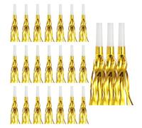 QUARKZMAN 24 Pcs Crécelles Frangées, Crécelles De Fête Métalliques pour Événements Sportifs Anniversaires Cérémonies De Remise De Diplômes Décorations De Noël Nouvel an, Ton Or