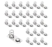 QUARKZMAN 24 Pcs Ressorts De Contact pour Piles AAA 21 mm x 9 mm | Ressorts De Remplacement Pour Montage PCB Et Porte-Piles, Plaque De Nickelage, Conversion Negative Vers Positive
