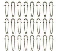 QUARKZMAN 24 Pièces Grands Épingles de Sûreté 50mm / 2 Pouces Ton Bronze | en Métal, pour Vêtements de Femmes Robes Pantalons Jupes Taille
