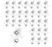 QUARKZMAN 24 Set Ressort De Contact De Pile AA Plaque De Nickelage, 13.5 mm x 11.5mm Conversion Positive vers Negative Ressort De Remplacement pour PCB Montage Et Supports De Pile